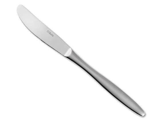 Couteau à pizza longueur 21 cm, longueur de la lame 10 cm, manche bois  brun, métal – Banholzer AG